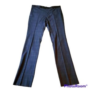 Tommy Hilfiger Gray Plaid Dress Pants 38 Unhemmed NWT